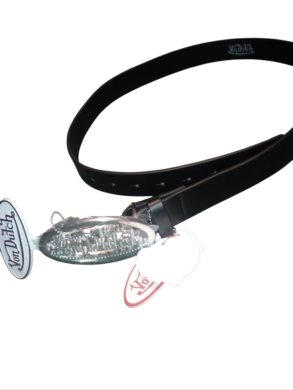 Von Dutch Women's Rhinestone Black Belt, Size L, M, NWT